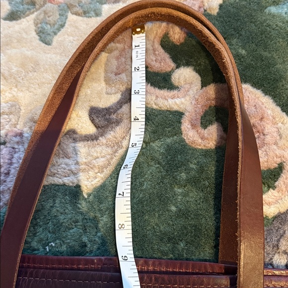 Kmm co. Horween leather east west tote in burgundy Brown - Picture 4 of 6